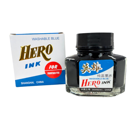 Birotica si Papetarie - Cerneala albastra Hero Ink, calimara 50 ml