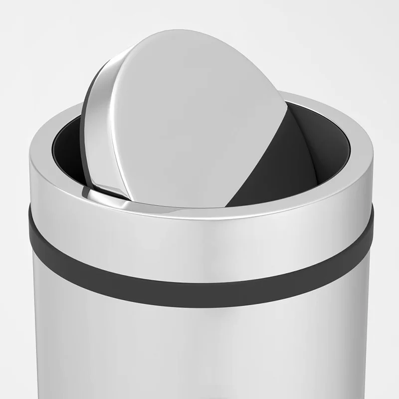 Cos de gunoi din inox cu capac batant, 20 litri [2]