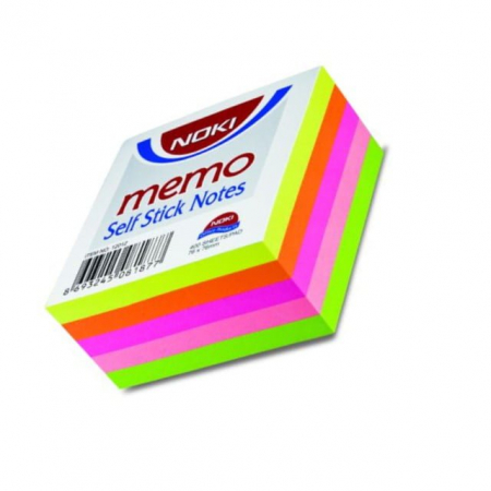 Birotica si Papetarie - Cub Notite Autoadeziv 50×50 mm, 5 Culori Neon