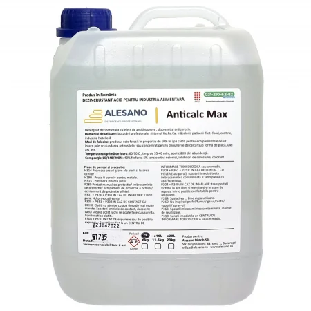 Detergenti Baie si Toaleta - Detergent anticalcar concentrat, acid, 5L, Anticalc Max