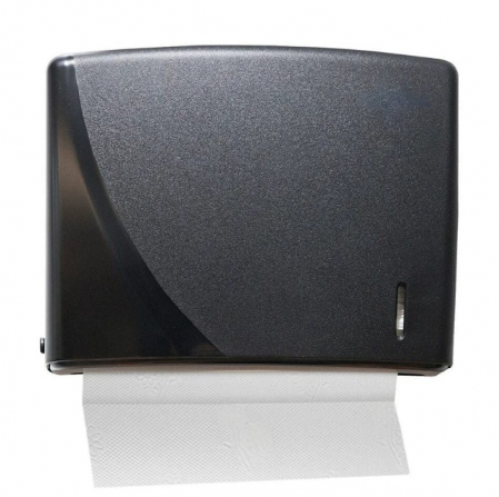 Dispensere si Dozatoare - Dispenser din plastic pentru prosoape de hartie C/V Fold, 200 coli, negru