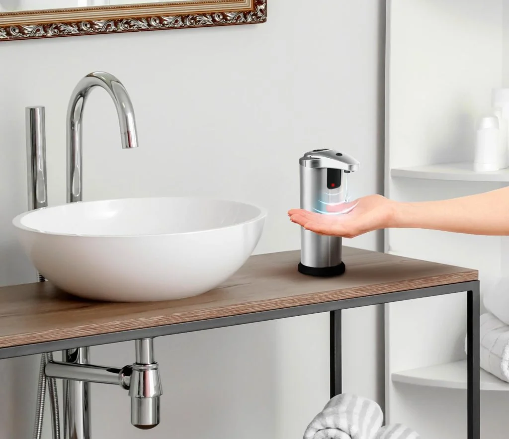 Dozator cu senzor infrarosu pentru sapun lichid din inox 250 ml [4]