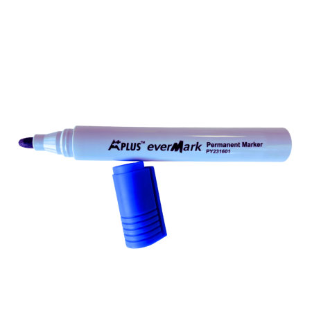 Birotica si Papetarie - Marker permanent albastru, A Plus+, Evermark