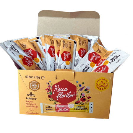 Protocol - Miere polifloră stick, cutie 60 plicuri × 12 g
