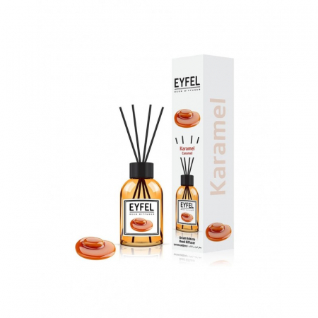 Odorizant camera cu betisoare Eyfel Caramel,120ml