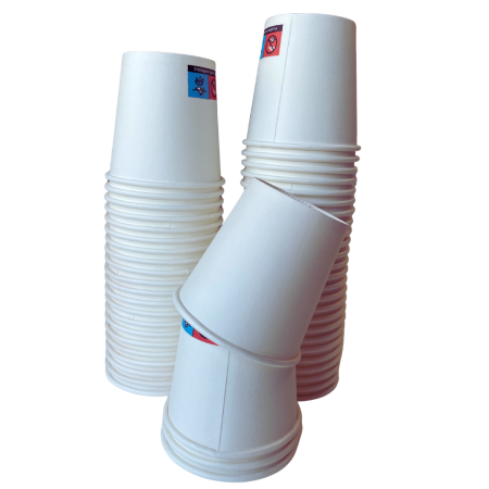 Pahare carton - Pahare carton albe, 120ml (4 oz) , set 100 bucăți