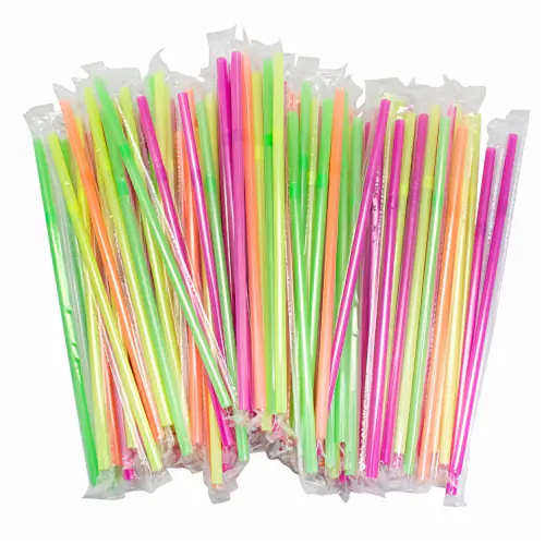 Ambalaje HoReCa - Paie colorate flexibile 1000 buc, ambalate individual, 24x5 mm