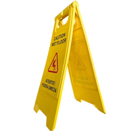 Panou indicator avertizare „Podea umedă / Wet floor” [1]