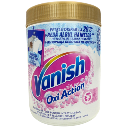 Detergenti - Pudra pentru indepartarea petelor VANISH Oxi Action, haine albe, 960g