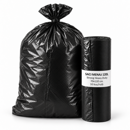Saci menajeri 120L Strong Heavy Duty, negri, 400 g [2]