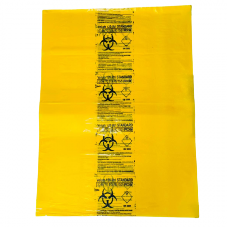 Accesorii curatenie - Saci menajeri galbeni, deseuri infectioase, 120L
