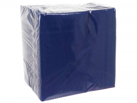 Hartie Igienica si Prosoape - Servetele Albastru Inchis, 33x33cm, 2 straturi, 150buc/pac