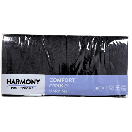 Hartie Igienica si Prosoape - Servetele Negre, 33x33cm, 2 straturi, 250buc/pac