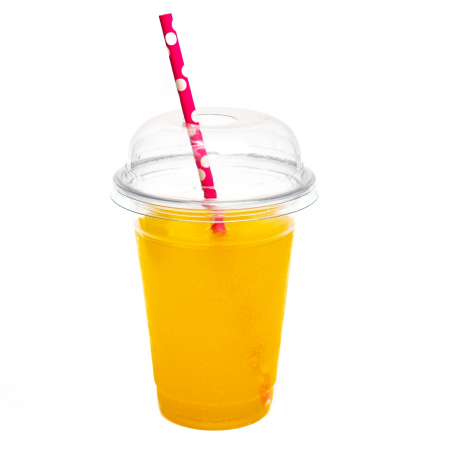 Ambalaje plastic - Set 100 pahare fresh & frappe, cu capac, 500ml