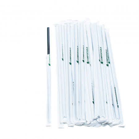 Ambalaje HoReCa - SET 250 PAIE BIODEGRADABILE NEGRE DREPTE AMB INDIV