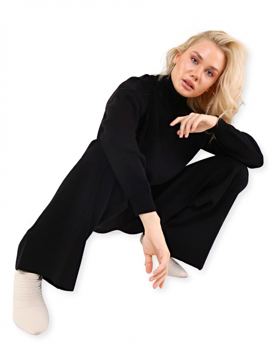 Compleu dama elegant negru Carbon Black [3]