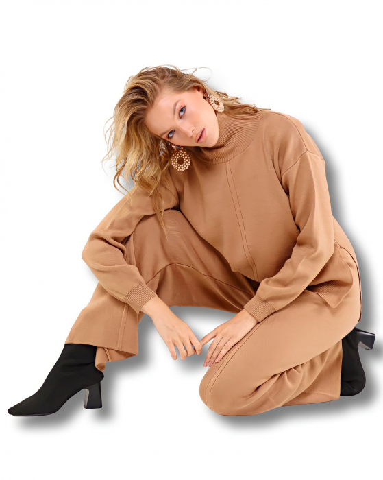 Compleu dama elegant Bej Cinnamon [4]