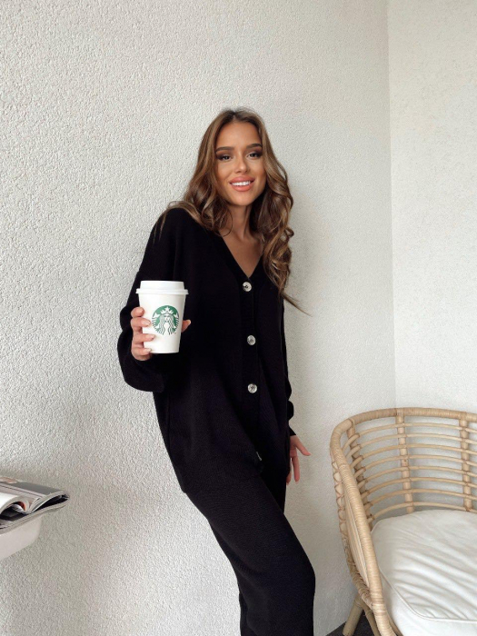 Compleu tricot dama negru Fossil [4]