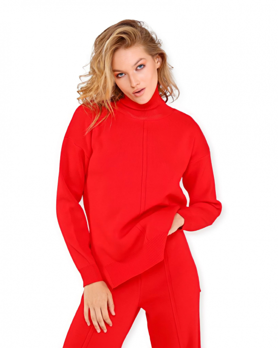 Compleu dama elegant Rosu Hot Red [3]