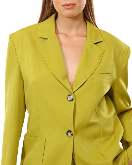 Costum dama galben Oversized Lime [2]