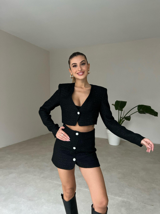 Costum Sacou+Fusta Negru | Colectia Hugo Studio 2023 [4]