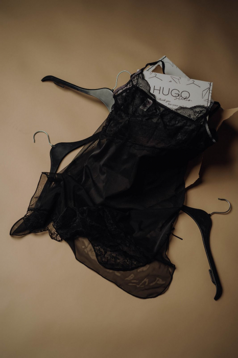 Lenjerie intimă din 3 piese Licorice Black [2]