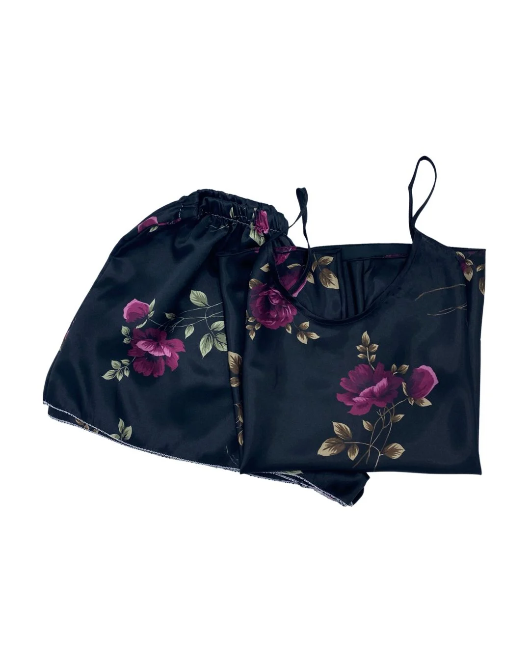 Pijama scurtă Black Floral [3]
