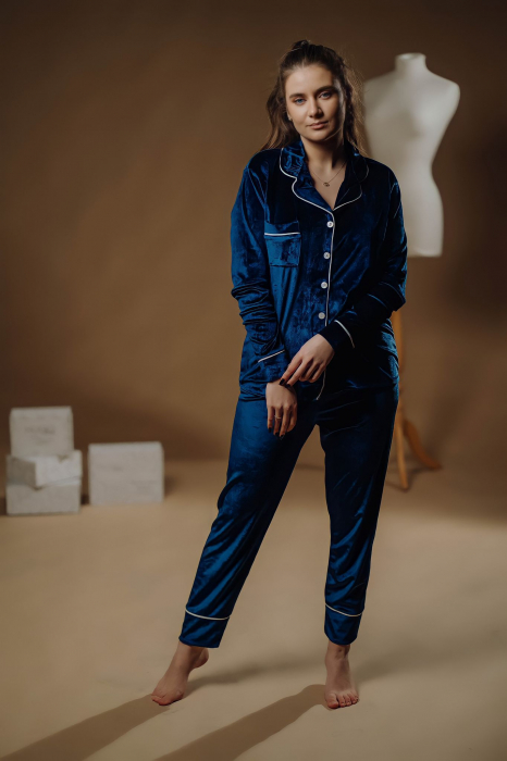 Pijama Velvet Prussian Blue [6]