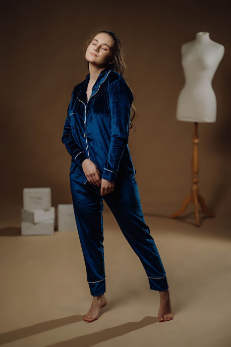 Pijama Velvet Prussian Blue [5]
