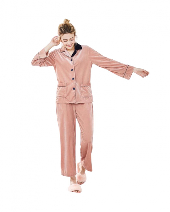 Pijama lungă Velvet [4]