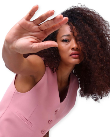 Vesta dama roz, eleganta, cambrata, Office Pink [1]