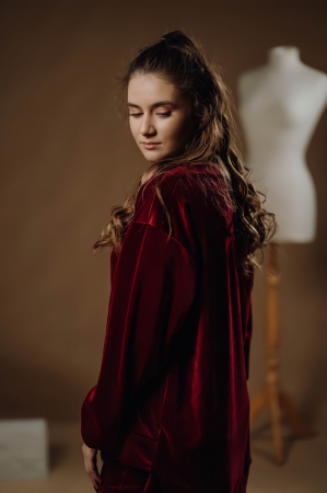 Trening Velvet Burgundy catifea [0]