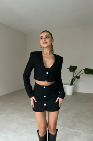 Costum Sacou+Fusta Negru | Colectia Hugo Studio 2023 [1]