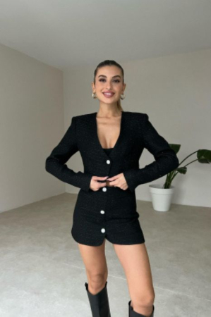 Costum Sacou+Fusta Negru | Colectia Hugo Studio 2023 [2]