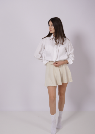 Piese Cașmir 100% - Fustă din Cașmir 100% – Soft Ivory