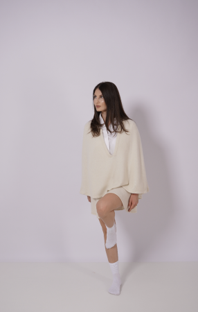 Fustă din Cașmir 100% – Soft Ivory [4]