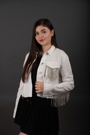 Geaca Denim Handmade Ivi cu franjuri [1]