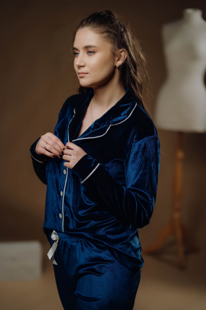 Pijama Velvet Prussian Blue [0]