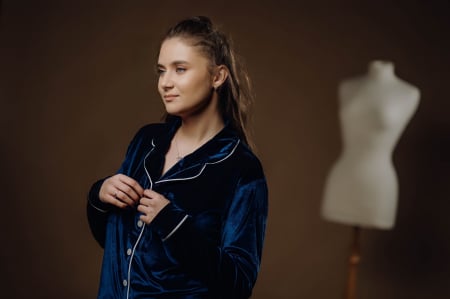 Pijama Velvet Prussian Blue [2]