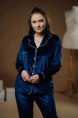 Pijama Velvet Prussian Blue [3]