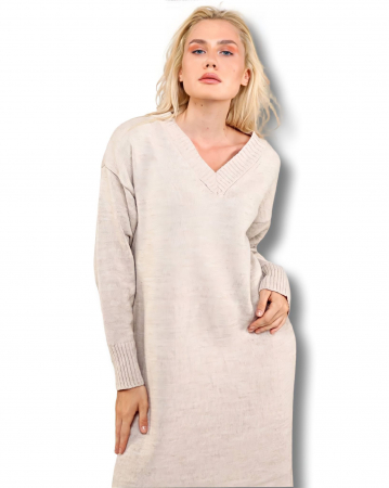 Rochie bej tricot Latte [1]