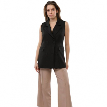 Costume - Vesta eleganta cu buzunare și nasturi, Black Collection
