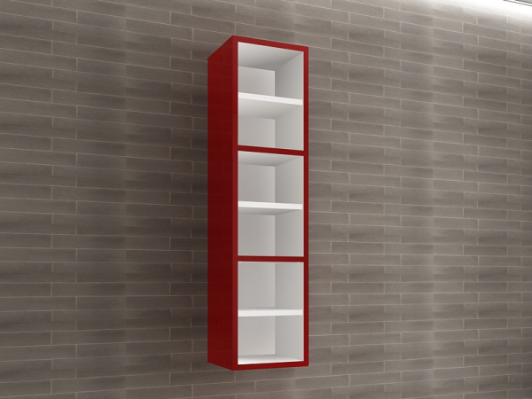 Corp Baie EOS Suspendat 3 Uși MDF Bordo Lucios 120x30x30 cm | Mobilier Baie Modern, Premium, Configurabil si Personalizabil - Hulgo Mobili [3]