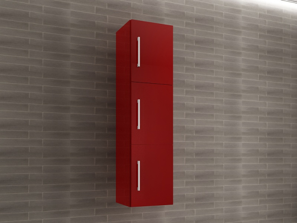 Corp Baie EOS Suspendat 3 Uși MDF Bordo Lucios 120x30x30 cm | Mobilier Baie Modern, Premium, Configurabil si Personalizabil - Hulgo Mobili [2]