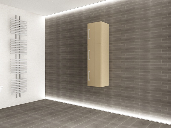 Corp Baie EOS Suspendat 3 Uși MDF Cappuccino Lucios 120x30x30 cm | Mobilier Baie Modern, Premium, Configurabil si Personalizabil - Hulgo Mobili [4]