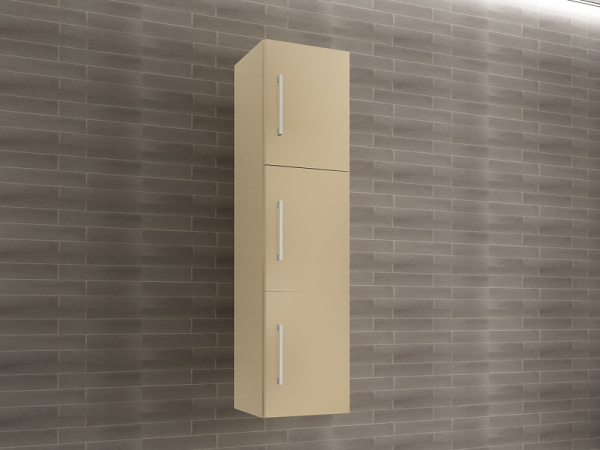 Corp Baie EOS Suspendat 3 Uși MDF Cappuccino Lucios 120x30x30 cm | Mobilier Baie Modern, Premium, Configurabil si Personalizabil - Hulgo Mobili [2]