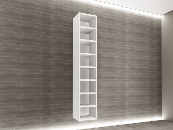 Corp Baie EOS Suspendat 4 Uși MDF Alb Lucios 160x30x30 cm | Mobilier Baie Modern, Premium, Configurabil si Personalizabil - Hulgo Mobili [3]