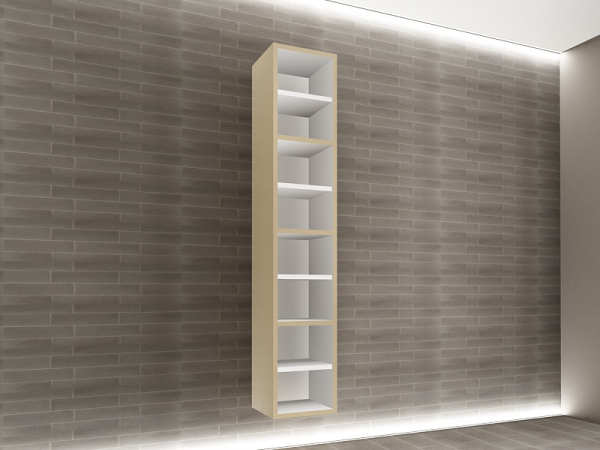 Corp Baie EOS Suspendat 4 Uși MDF Cappuccino  Lucios 160x30x30 cm | Mobilier Baie Modern, Premium, Configurabil si Personalizabil - Hulgo Mobili [3]