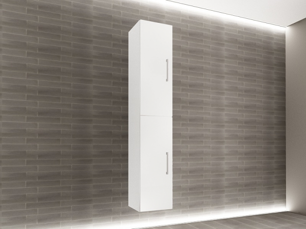 Corp Baie EOS Suspendat 2 Uși MDF Alb Lucios 160x30x30 cm | Mobilier Baie Modern, Premium, Configurabil si Personalizabil - Hulgo Mobili [2]