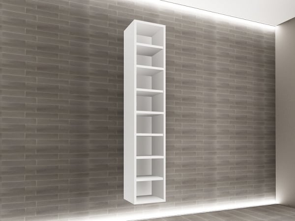 Corp Baie EOS Suspendat 2 Uși MDF Alb Lucios 160x30x30 cm | Mobilier Baie Modern, Premium, Configurabil si Personalizabil - Hulgo Mobili [3]